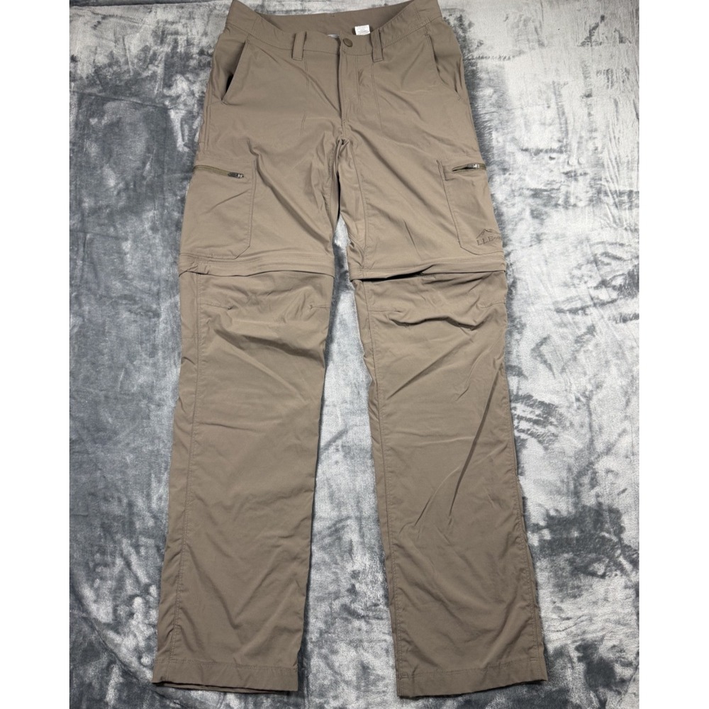 L.L.Bean Cresta Hiking Zip-Off Pants Mens 30x34 Brown Convertible UPF 50 506423